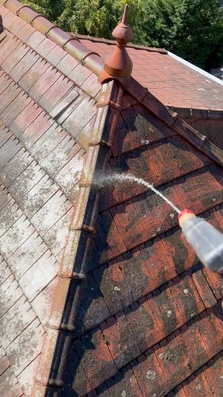 Démoussage au nettoyeur basse pression en Isère